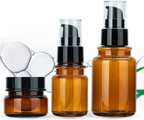 Vista 8 de vipolish 2 botellas de bomba vacías de plástico ámbar de 2.7 fl oz/2.7 onzas, contenedor de aceite, removedor de cosméticos, muestra de maquillaje