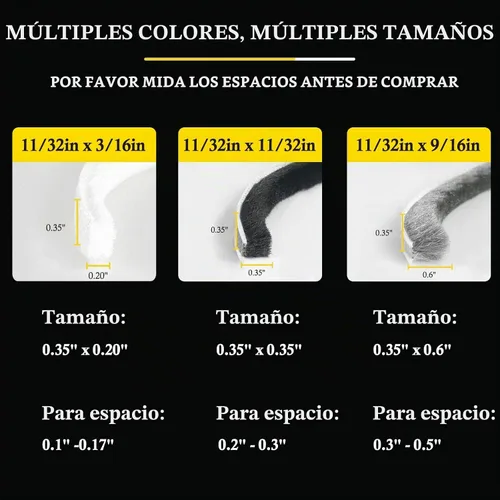 Vista 3 de Maotiao - Cinta de espuma para puertas y ventanas