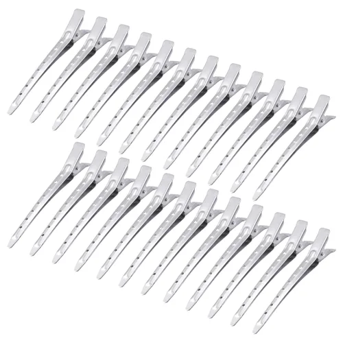 Vista 13 de 24 Paquetes de Pinzas Pico de Pato, Bantoye 2.75 Pulgadas Pinzas de Cocodrilo Rizadoras de Metal Antioxidante con Agujeros para Peinado del Cabello