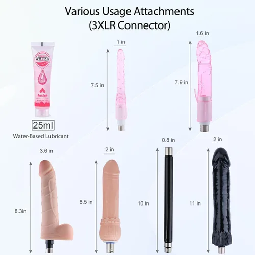 Vista 5 de AUXFUN - Máquina sexual automática de empuje con conector 3XLR juguetes sexuales manos libres, juguetes sexuales para parejas, adultos, hombres