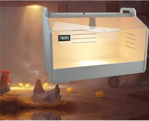 Vista 2 de Caja caliente inteligente para criadores, 10-30 pollitos y animales pequeños, incubadora manual, calentador de gallinero, jaula de criador
