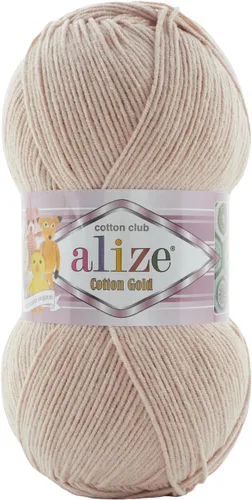 Vista 46 de 55% algodón 45% acrílico Alize Cotton Gold Yarn 1 madeja/bola 3.53 oz 360 yardas (1-crema)