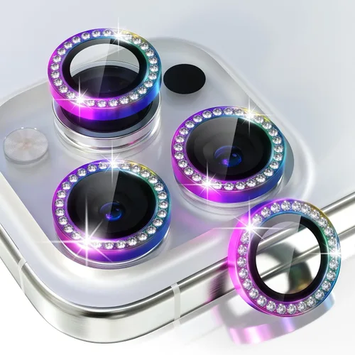Vista 57 de Choiche Compatible para iPhone 16 Pro/iPhone 16 Pro Max Protector de Lente de Cámara, Vidrio Templado 9H Protector de Pantalla de Cubierta de Cámara