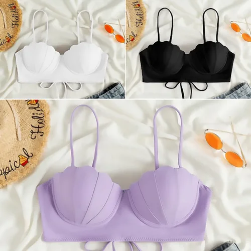 Vista 6 de ENJYOP Traje de baño de bikini para mujer con soporte ligero diseño de sirena