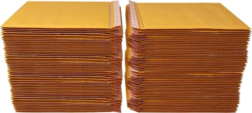 Vista 29 de Sobres de burbujas de papel kraft, 100 sobres acolchados pequeños #0-6 x 10 pulgadas, sobres de burbujas de papel kraft, sobres protectores, sobres