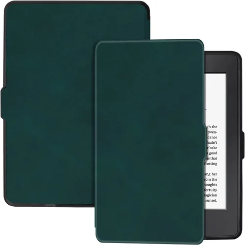 Vista 18 de Funda delgada para Kindle Paperwhite 5ª/6ª/7ª generación, color negro (Modelo EY21 y DP75SDI), delgada y ligera, cubierta de piel sintética