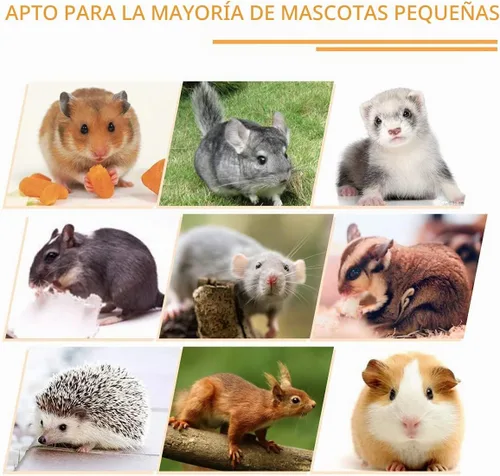 Vista 5 de LEFTSTARER Hamaca de conejillo de indias, hurón, rata de juguete, jaula de animales pequeños, accesorios para túnel y litera para rata, hurón