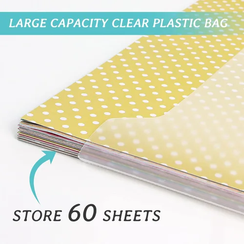 Vista 3 de Caydo 12 piezas de almacenamiento de papel para álbumes de recortes con pestañas adhesivas de índice para sostener álbumes de recortes de 12 x 12