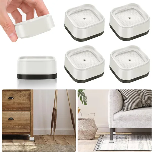 Vista 39 de Paquete de 12 elevadores de muebles de 1, 2 o 3 pulgadas, elevadores de cama ajustables resistentes para mesa, escritorio, sofá, silla, gabinete