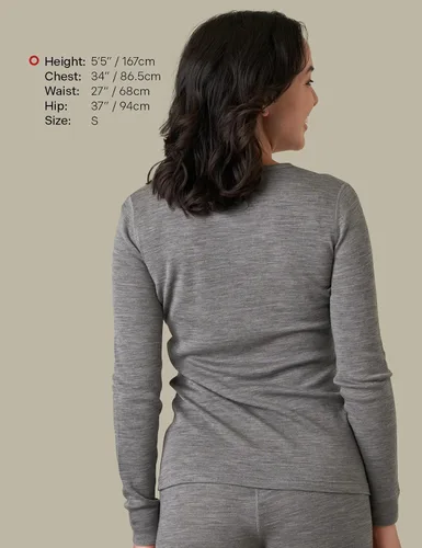 Vista 3 de LAPASA Womens 100% Merino Wool Base Layer Midweight Activewear Thermal Underwear Long John Shirt Long Sleeve Pants L48L49