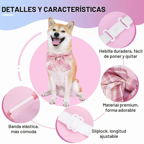 Vista 4 de Segarty Pajaritas para Perros, 30 piezas Corbatas de Moño Ajustables para Perro, Accesorios de Aseo para Perros Medianos y Grandes, Bonitos Lazos