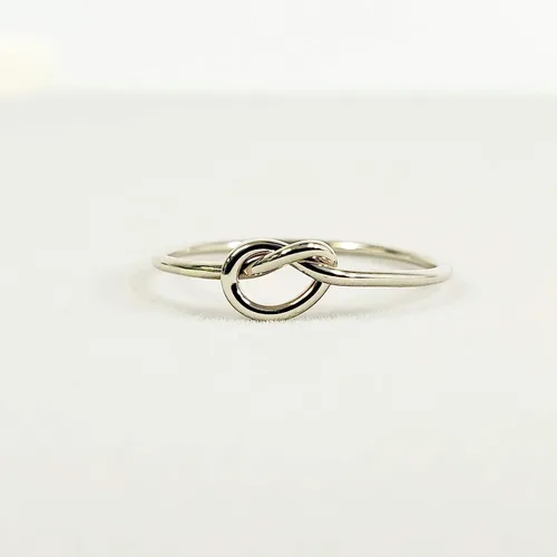 Vista 5 de 14k Solid Gold Stacking Knot Ring