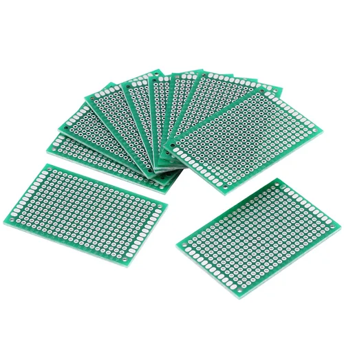 Vista 6 de Acouto 10 piezas 1.6 x 2.4 in doble lados prototipos DIY soldadura universal placa de circuito PCB placa perforada 6x4 placa perforada