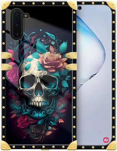 Vista 9 de DAIZAG Funda compatible con Samsung Galaxy Note 10, diseño colorido de cactus dorado, funda protectora de TPU suave antiarañazos