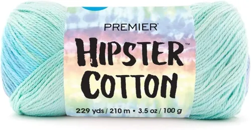 Vista 10 de Premier Yarns Hilo Hipster de Algodón, Hilo Ideal para Tejer a Ganchillo y Palillos, 100% Algodón y Hilo Ligero, Lavado a Máquina, Patines de Roller