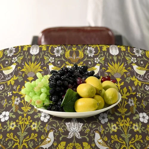 Vista 321 de Mantel Floral Retro de Pájaros, Diseño Original Bohemio William Morris Estampado Cubierta de Mesa para Hogar Picnic Fiesta Comedor Cocina William