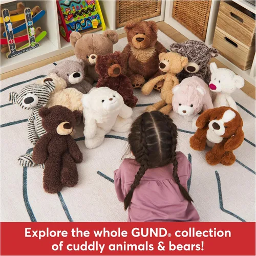 Vista 8 de GUND Peluche de oso de peluche, marrón chocolate, 13.5 pulgadas Gris