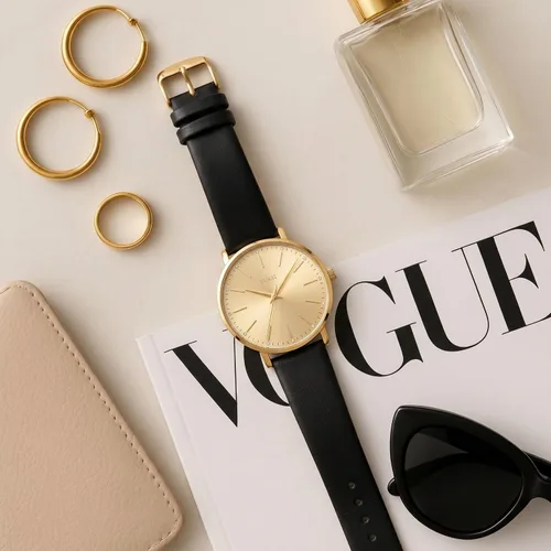 Vista 2 de BUREI Relojes de Pulsera para Mujer, Analógicos, Minimalistas, de Cuero, Cuarzo, Impermeables