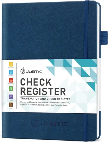 Vista 8 de JUBTIC Registros de cheques A5 para chequera personal, registros de transacciones de contabilidad para pequeñas empresas. Rastrea pagos, finanzas