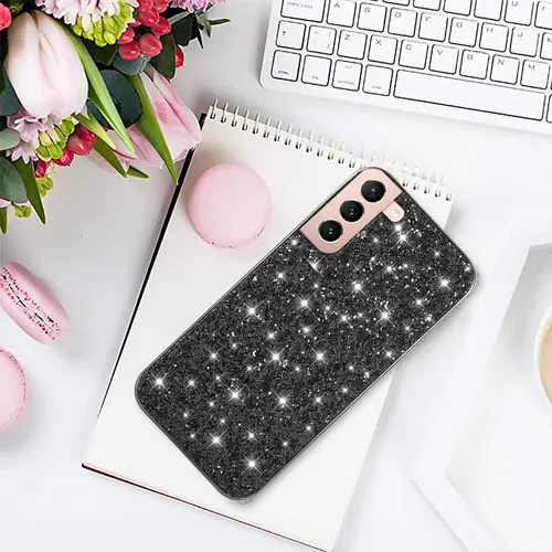 Vista 2 de Funda compatible con Samsung S21 Plus con purpurina a prueba de golpes, para Samsung Galaxy S21 Plus, funda protectora delgada de TPU suave