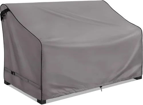 Vista 12 de KylinLucky Fundas para sofá tipo loveseat de patio, 48W x 26D x 33H pulgadas, Fundas impermeables para sofá de exterior de 2 plazas en gris