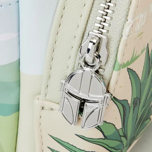 Vista 8 de Loungefly The Mandalorian Grogu Stone - Mini-mochila que brilla en la oscuridad, exclusiva de Tienda