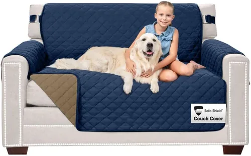 Vista 177 de Sofa Shield - Funda para sofá Loveseat con correa patentada, protector de cojín, funda reversible diseñada en EE. UU. resistente a manchas