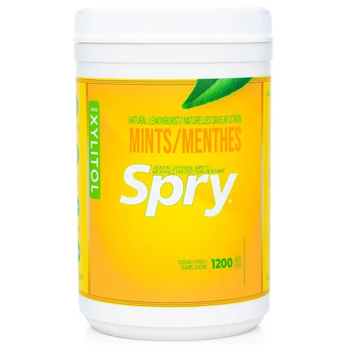 Vista 8 de Spry Xylitol Berry Blast - Caramelos sin azúcar, promueve la salud oral, aumenta la producción de saliva, detiene el mal aliento, sin OMG, sin