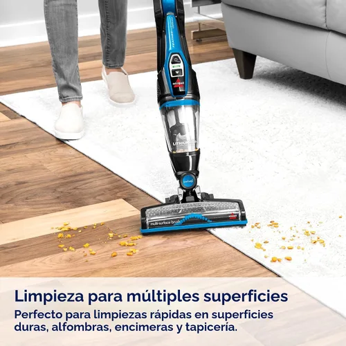 Vista 5 de Bissell, 3061 Aspiradora de Palo Inalámbrica Featherweight, Autoportante, Azul Eléctrico, Negro