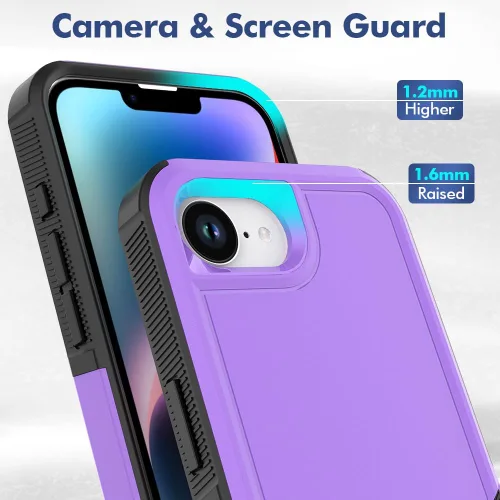 Vista 264 de Jeylly Funda para iPhone SE/Funda para iPhone 5S, Exterior de Plástico Duro que Absorbe Golpes + Interior de Silicona de Goma Defensor contra