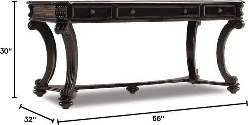 Vista 3 de Hooker Furniture Escritorio Telluride de 66 pulgadas, color negro