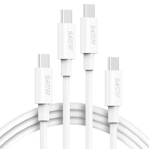 Vista 7 de Cable USB C a USB C de 240 W de 6.6 pies, cable de carga USB-C tipo C de carga rápida para MacBook Pro MacBook Air Charger, iPad Pro 13 12.9 11