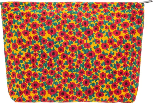 Vista 28 de Pazimiik Bolsa de maquillaje floral, grande, de algodón, con cremallera para bolsa de viaje, organizador de maquillaje de lona para mujeres