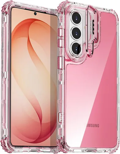 Vista 10 de AICase Para Samsung Galaxy S26 Transparente con Cámara de Metal Resistente Protección contra Caídas Cuerpo Completo Resistente A Prueba