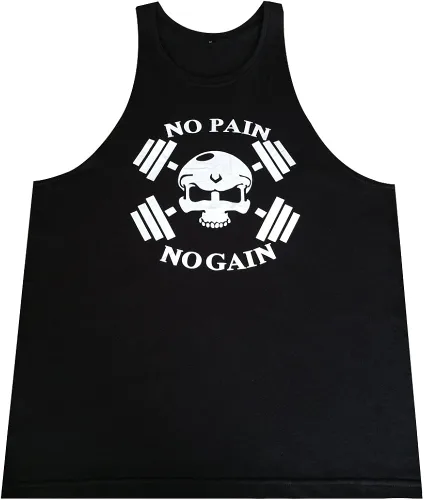 Vista 3 de GZXISI Camiseta sin mangas para hombre, con estampado de calavera, para culturismo, gimnasio, entrenamiento, chaleco de fitness