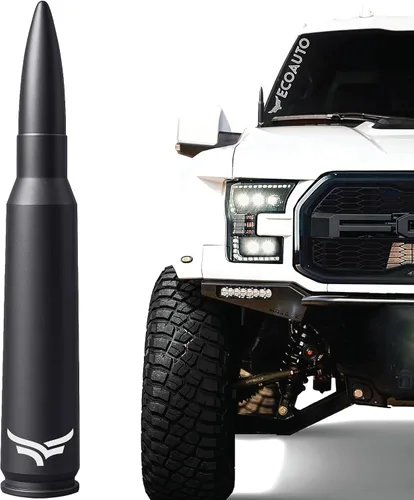 Vista 14 de EcoAuto Badass Bullet - Antena de repuesto para Dodge Ram y Ford F150 F250 F350 Super Duty Raptor Bronco Trucks – Diseño antirrobo – Antena de radio