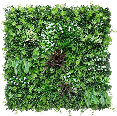 Vista 13 de Windscreen4less 1 panel artificial de boj de 40 x 40 pulgadas, decoración de pared verde hierba sintética para decoración de interiores y Panel 3D
