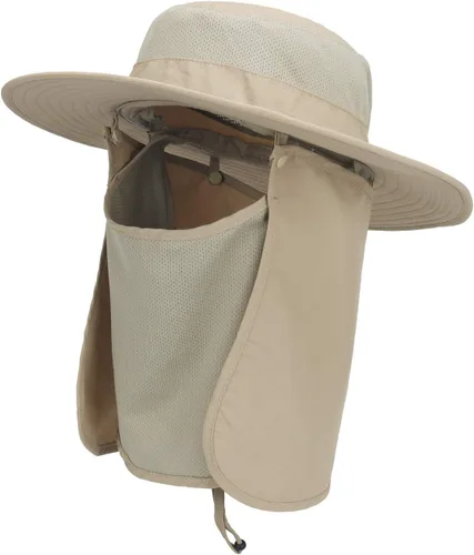 Vista 13 de Outdoor Sun Hat UPF 50 Protection Waterproof Fishing hat Face Cover Summer Neck Flap Hat