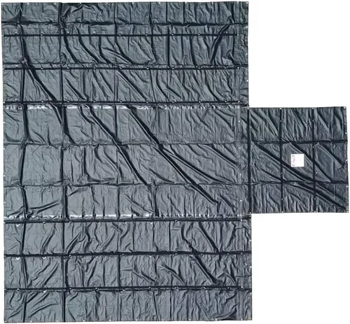 Vista 8 de Lonas de acero para camiones de plataforma plana de 12 x 27 pies, color negro