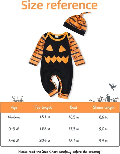 Vista 8 de Mameluco para bebé recién nacido, traje de Halloween, conjunto de regalo