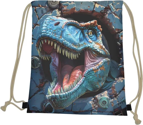 Vista 3 de AFPANQZ Mochila con cordón de diseño de animales geniales, mochila casual para viajes, deportes, bolsa de cincha para hombres, mujeres, niños
