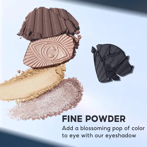 Vista 3 de CARSLAN Paleta de sombras de ojos, paletas de maquillaje de ojos duraderas en mate, sombra de ojos brillante, sombras naturales cálidas de alta