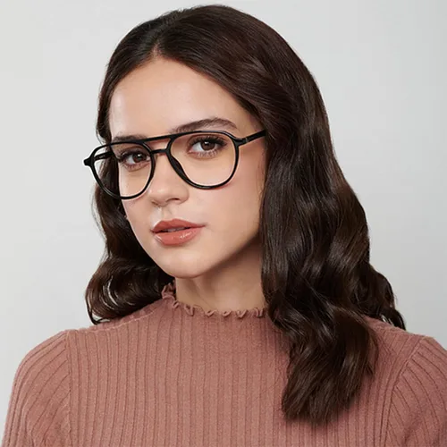 Vista 2 de Pro Acme Lentes de gran tamaño para mujeres y hombres sin receta médica lentes grandes transparentes y clásicos con doble puente