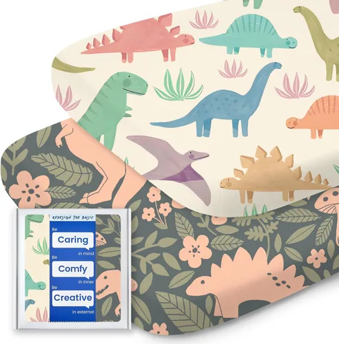Vista 28 de Sábanas suaves para cuna de niño de alta calidad, sábana bajera para cuna ultra transpirable, sábanas súper elásticas de 28 x 52 x 9 pulgadas