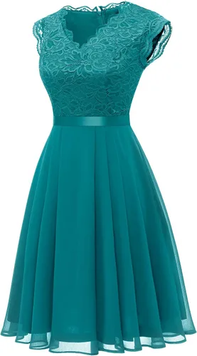 Vista 41 de Dressystar - Vestido de dama de honor, sin mangas, con cuello en V, para fiesta de boda