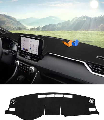 Vista 12 de Cartist Ajuste personalizado para alfombrilla de salpicadero Toyota RAV4 2013-2018 Accesorios Funda de salpicadero de ante antideslizante Protector