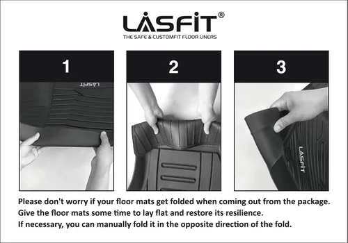 Vista 7 de LASFIT Alfombrillas de Piso Compatibles con Nissan Armada 2017-2018 / Infiniti QX56 2011-2013 / Infiniti QX80 2014-2018, TPE Para Todo Clima Ajuste