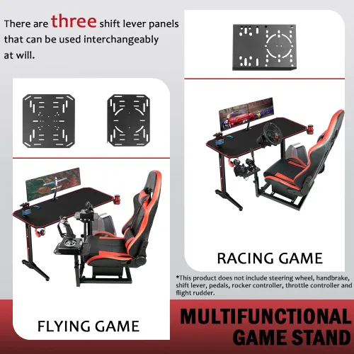 Vista 6 de Supllueer Flight Games JoystickHotas Mount with Seat fit Thrustmaster A10C Hotas Warthog Logitech X56 X52 Honeycomb Flight Simulation Controller,NO
