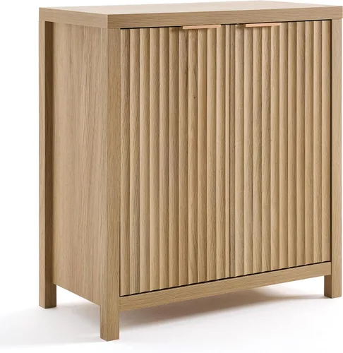 Vista 14 de OAKHAM HOME Oxford Storage Cabinet Fluted Sideboard Buffet with Adjustable Shelves Modern Accent Console Credenza for Hallway, Living Room, Entryway
