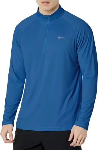 Vista 15 de Men's UPF 50+ Rash Guard 1/4 Zip Stand Collar Swim Shirt Long Sleeve Berry Conservar